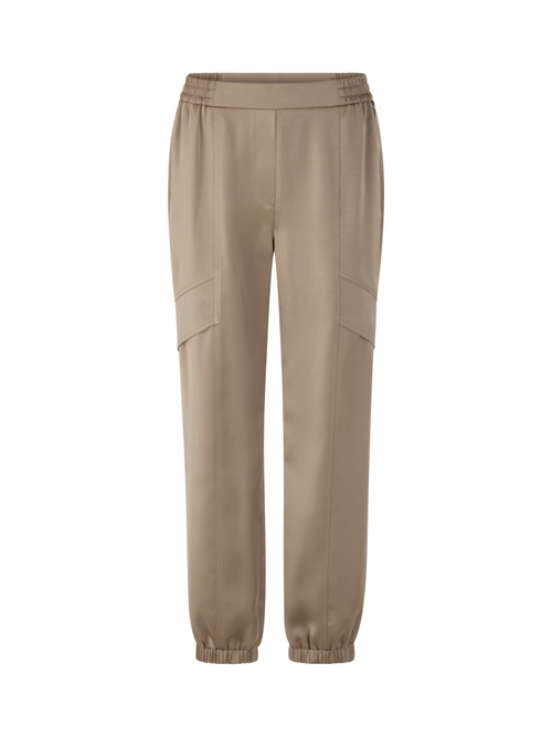 Marc Cain Women's Brown Rhodos Relaxed Fit Fabric Pants, 18 (N6)