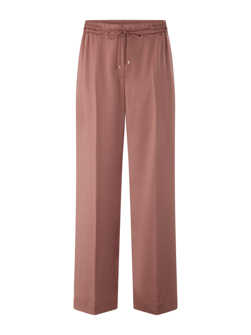Marc Cain Women's Brown Wide Washington Pants With Drawstring, 18 (N6)