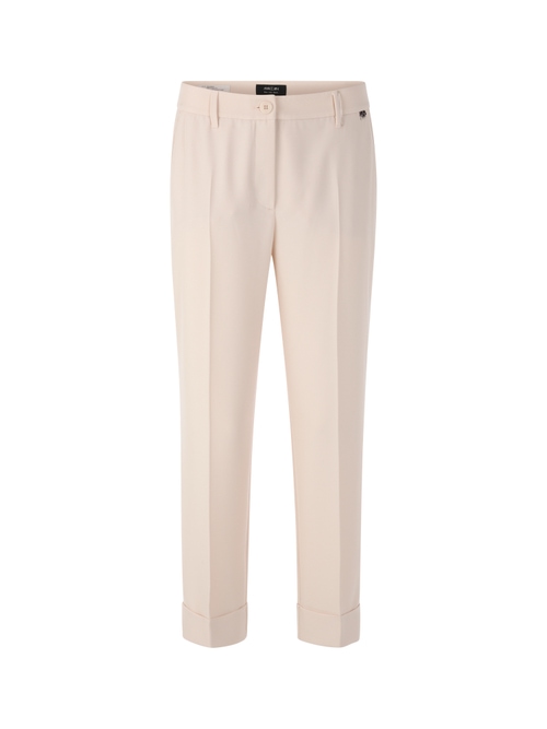 Marc Cain Women's White Franca Fabric Pants With Turn-Ups, 18 (N6)