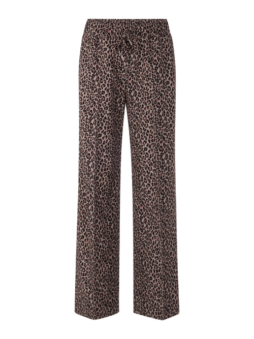 Marc Cain Women's Brown Washington Leopard Print Fabric Pants, 18 (N6)