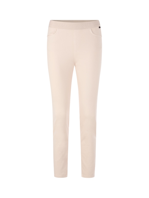 Marc Cain Women's White Sofia Slim Fit Pants With Logo Waistband, 14 (N4)