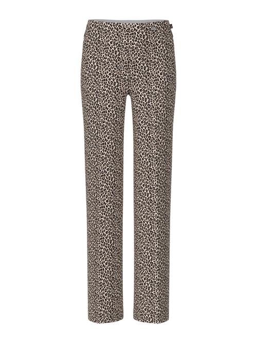 Marc Cain Women's White Winder Wide-Cut Leopard Print Pants, 18 (N6)
