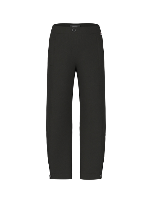 Marc Cain Women's Black Renton Relaxed Fit Pants With Hem Detail, 18 (N6)