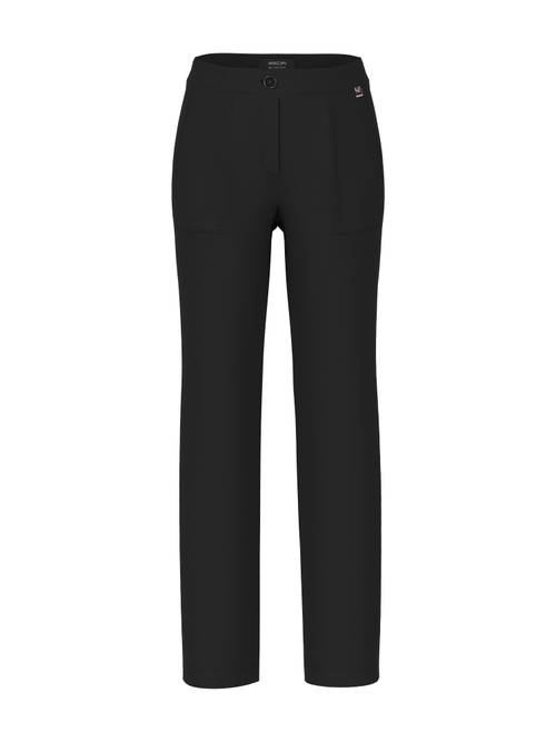 Marc Cain Women's Black Fendou Fabric Pants With Seam Pockets, 16 (N5)