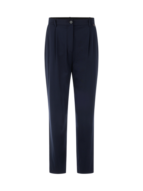 Marc Cain Women's Blue Faqus High-Waist Stretch Trousers, 8 (N1)