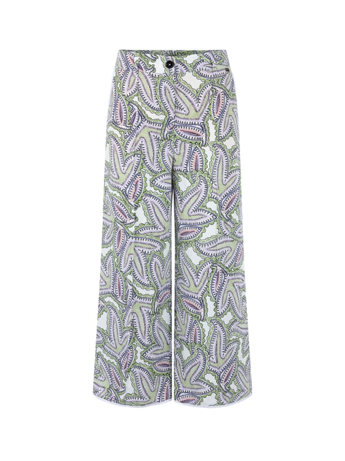 Marc Cain Women's White Waukee Paisley Pattern Trousers, 10 (N2)