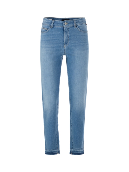 Marc Cain Women's Blue Silea Slim-Fit Jeans With Cropped Cut, 14 (N4)