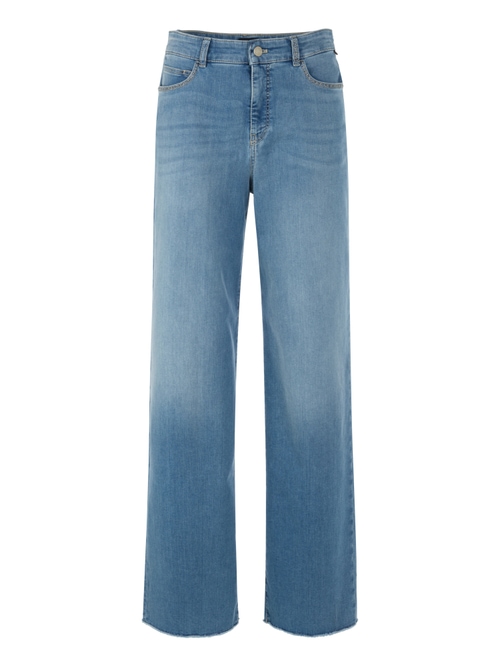 Marc Cain Women's Blue Warri Wide Cut Jeans With High Waist, 20 (N7)
