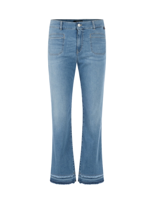Marc Cain Women's Blue Forli Jeans With Fringe Detail, 16 (N5)