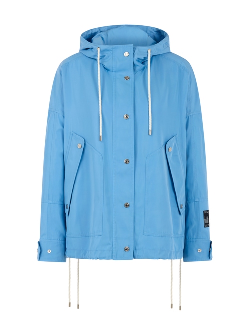 Marc Cain Women's Blue Outdoor Jacket With Hood, 18 (N6)