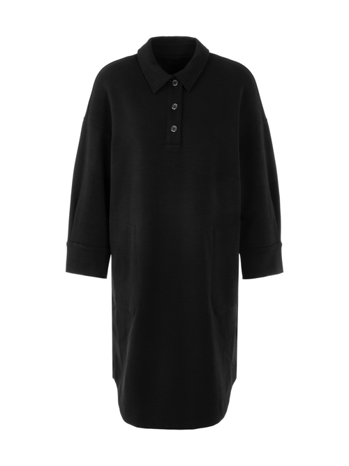 Marc Cain Women's Black Soft Sweatshirt Dress, 16 (N5)