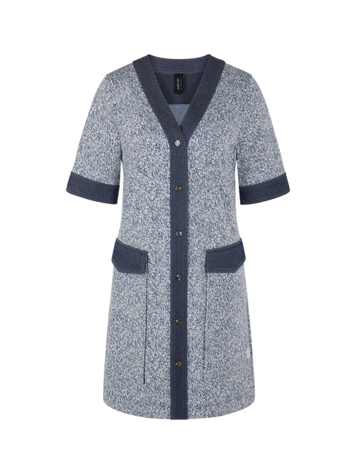 Marc Cain Women's Blue Patterned Stretch Viscose Dress, 8 (N1)
