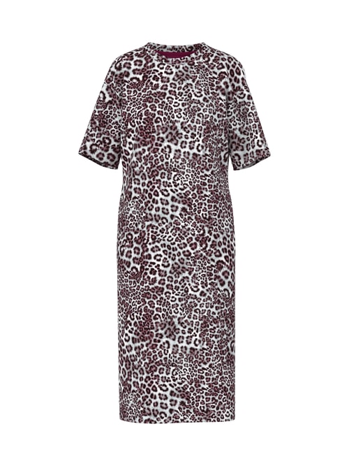 Marc Cain Women's Red Dress With Leopard Print, 12 (N3)
