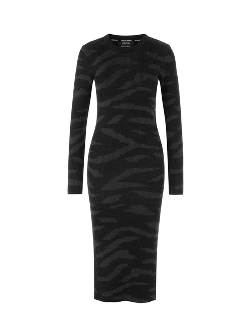 Marc Cain Women's Black Knitted In Germany Long Dress, 14 (N4)