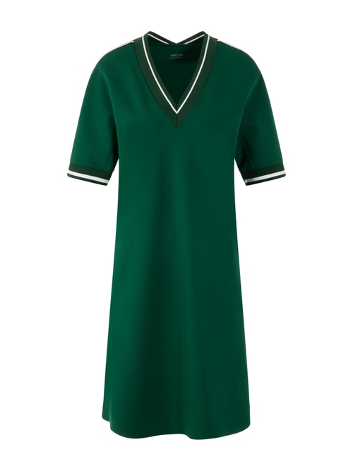 Marc Cain Women's Green Sporty Dress With Striped Details, 20 (N7)