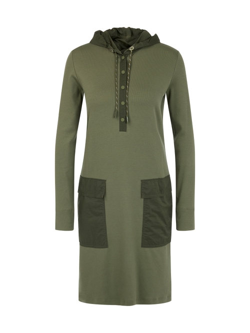 Marc Cain Women's Green Sporty Dress With Hood, 12 (N3)