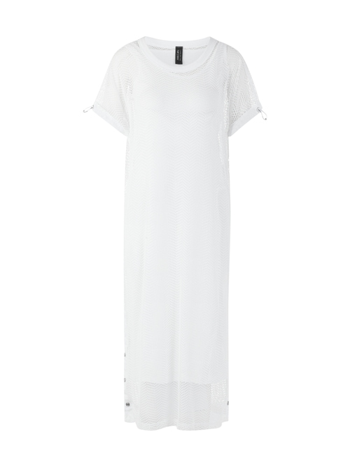 Marc Cain Women's White Dress With Mesh Look, 8 (N1)