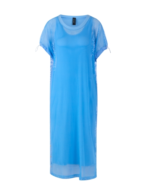 Marc Cain Women's Blue Dress With Mesh Look, 8 (N1)
