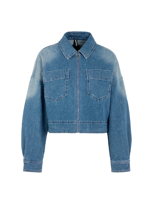 Marc Cain Women's Blue Short Denim Jacket With Zip, 20 (N7)