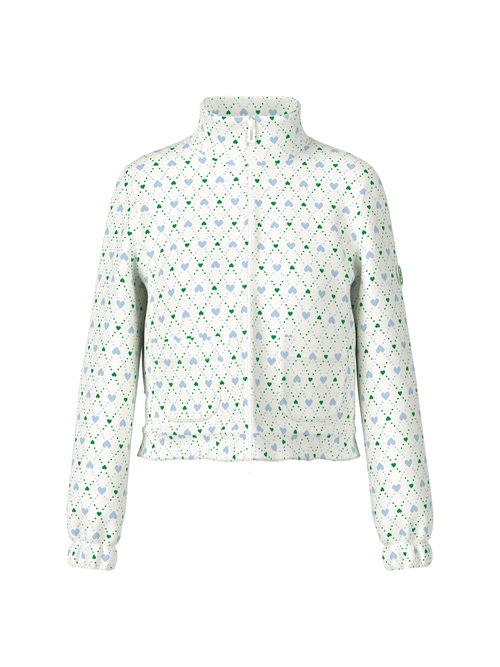 Marc Cain Women's White Scuba Jersey Print Blouson, 18 (N6)