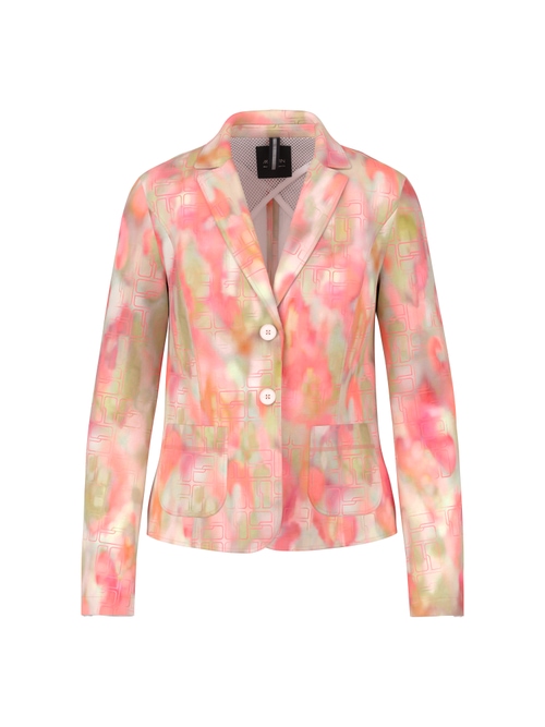 Marc Cain Women's Red Blazer With All-Over Print, 12 (N3)