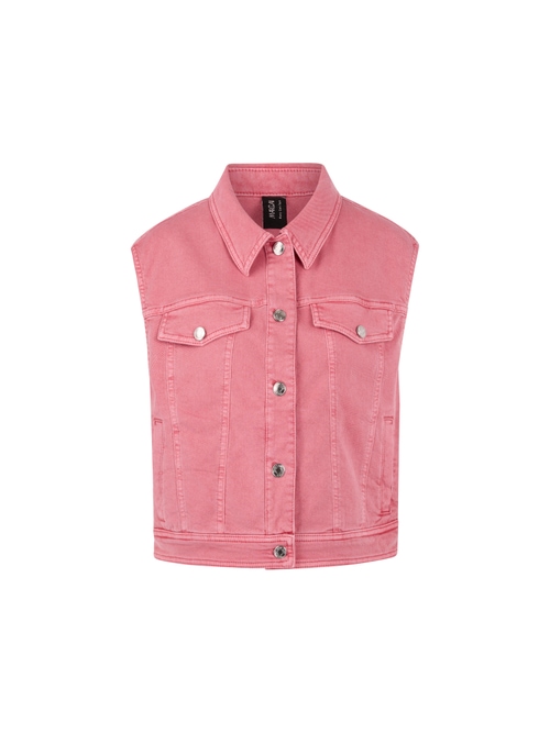 Marc Cain Women's Red Sleeveless Denim Waistcoat, 12 (N3)