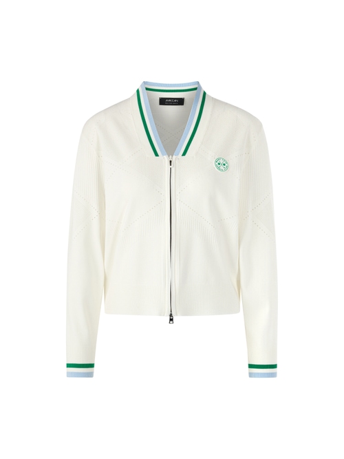 Marc Cain Women's White Openwork Cardigan, 12 (N3)