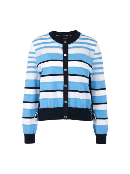 Marc Cain Women's Blue Cardigan Knitted In Germany, 18 (N6)