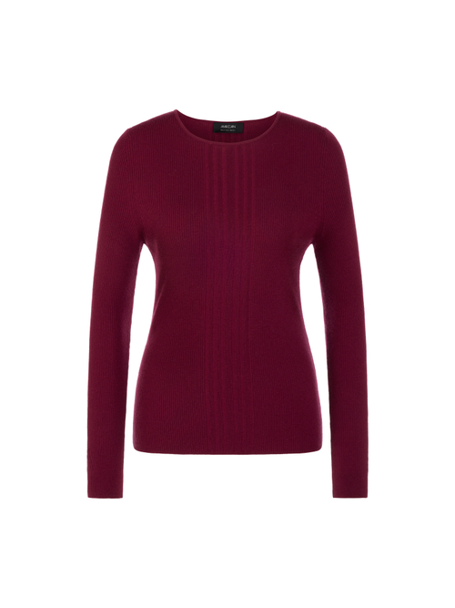 Marc Cain Women's Red ‘Rethink Together’ Ribbed Jumper, 20 (N7)