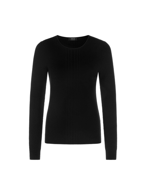 Marc Cain Women's Black ‘Rethink Together’ Ribbed Jumper, 18 (N6)