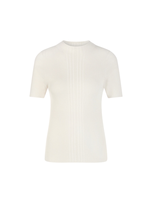 Marc Cain Women's White ‘Rethink Together’ Ribbed Jumper, 20 (N7)