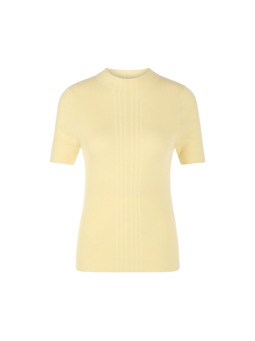 Marc Cain Women's Yellow ‘Rethink Together’ Ribbed Jumper, 20 (N7)