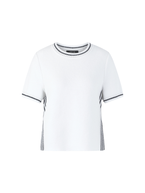 Marc Cain Women's White Jumper ‘Rethink Together’, 12 (N3)