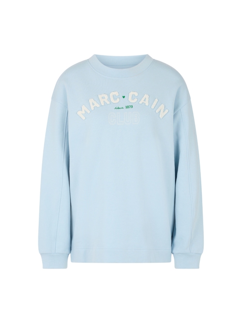 Marc Cain Women's Blue Sweatshirt With Flocking, 10 (N2)