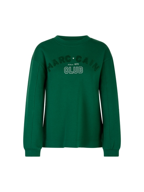 Marc Cain Women's Green Sweatshirt With Flocking, 10 (N2)