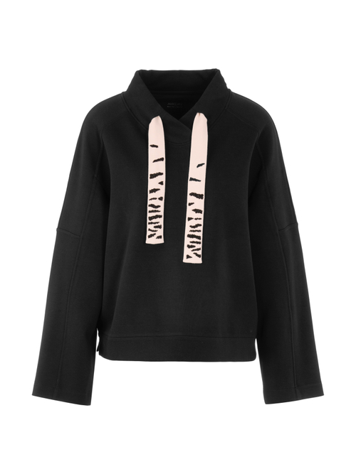 Marc Cain Women's Black Loose-Cut Sweatshirt, 20 (N7)