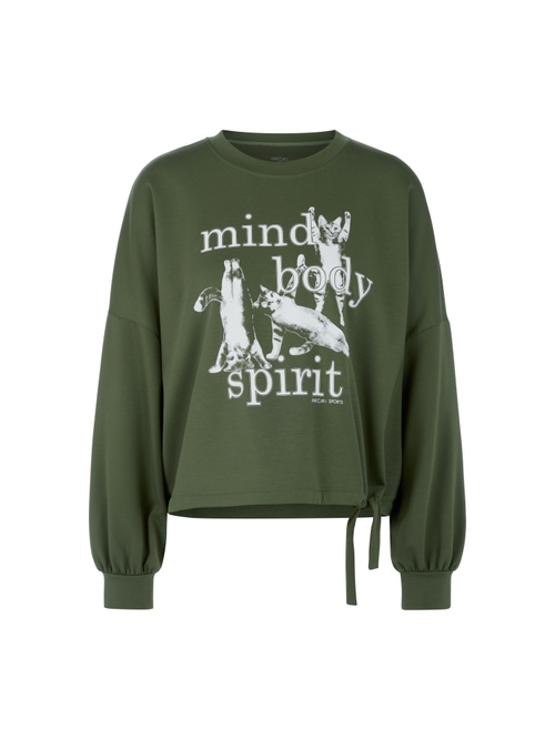 Marc Cain Women's Green Sweatshirt With Print, 18 (N6)