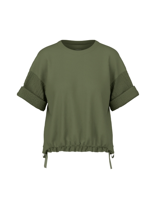 Marc Cain Women's Green Materials Mix T-Shirt, 12 (N3)