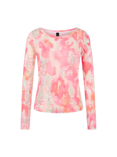 Marc Cain Women's Red Long-Sleeved Shirt With Print, 16 (N5)
