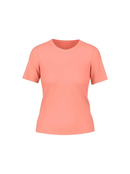 Marc Cain Women's Red Ribbed T-Shirt, 10 (N2)