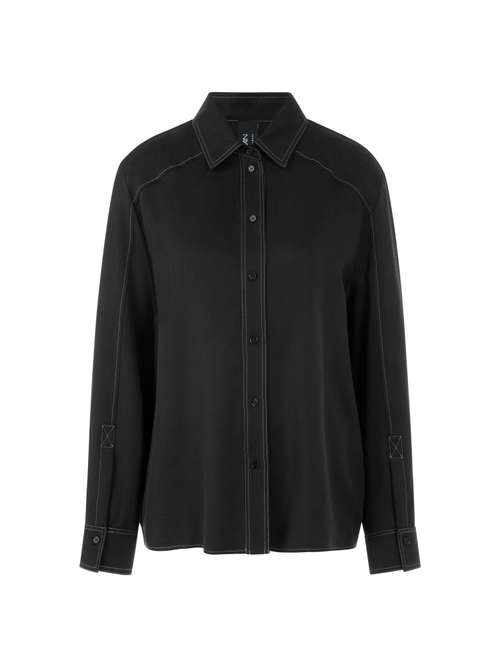 Marc Cain Women's Black ‘Rethink Together’ Classic Blouse, 8 (N1)