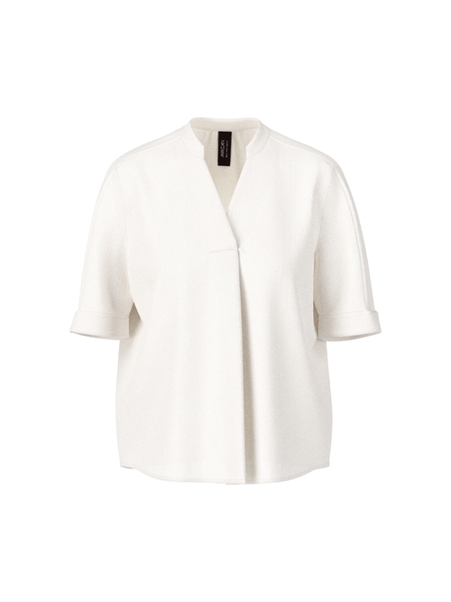 Marc Cain Women's White Short-Sleeved Blouse, 12 (N3)