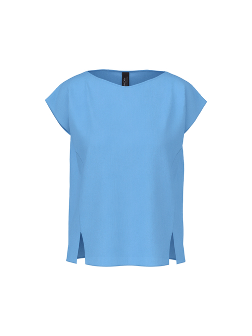 Marc Cain Women's Blue Sleeveless Blouse, 16 (N5)