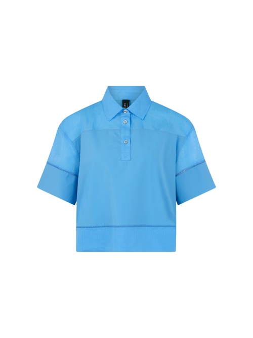 Marc Cain Women's Blue ‘Rethink Together’ Blouse, 20 (N7)