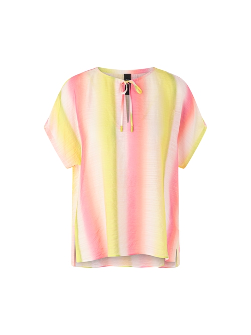 Marc Cain Women's Red Blouse Shirt With Gradient Stripes, 14 (N4)