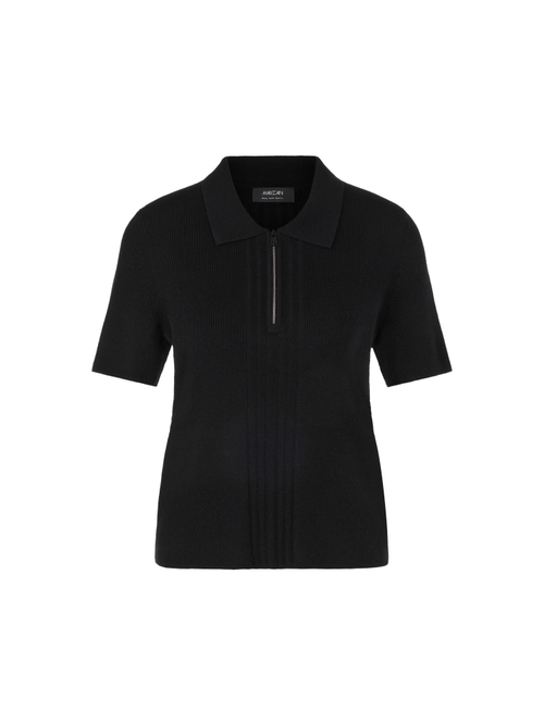 Marc Cain Women's Black ‘Rethink Together’ Knitted Polo Shirt, 18 (N6)