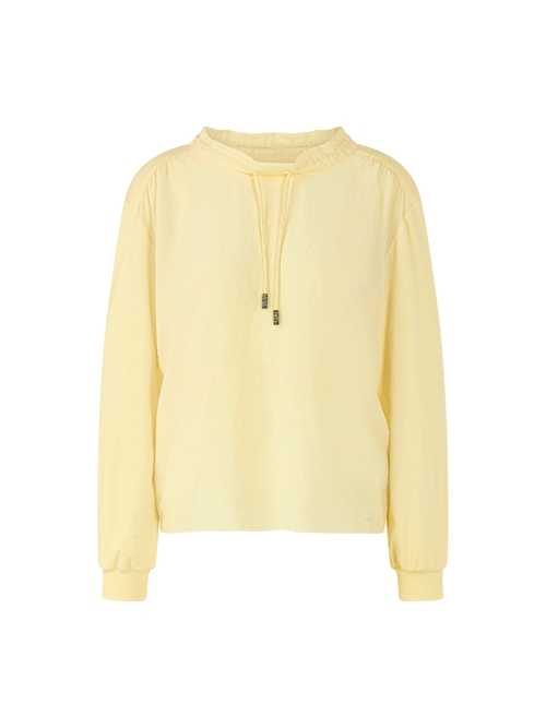 Marc Cain Women's Yellow Long-Sleeved Shirt With Materials Mix, 18 (N6)