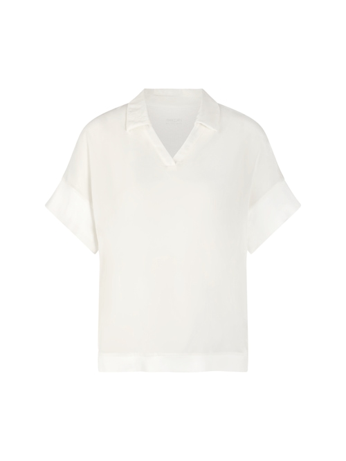 Marc Cain Women's White Blouse Shirt In Material Mix, 20 (N7)
