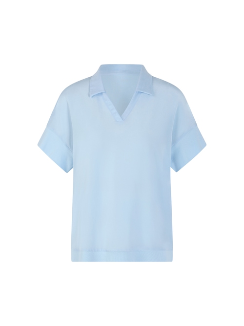 Marc Cain Women's Blue Blouse Shirt In Material Mix, 20 (N7)