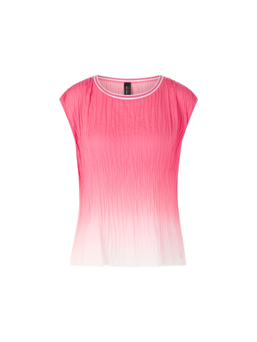 Marc Cain Women's Red ‘Rethink Together’ Crinkle Effect Top, 18 (N6)